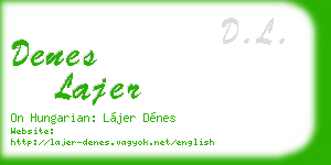 denes lajer business card